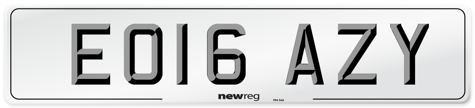 EO16 AZY Number Plate from New Reg